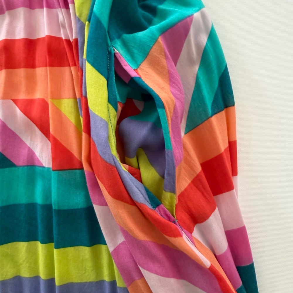 Elan Colorful Stripe halter Maxi Dress - Picture 9 of 9